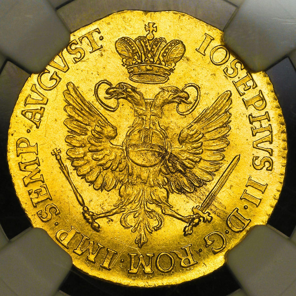 アンティークコインギャラリア 1783年 ドイツ ヨーゼフ二世 ダカット金貨 ロストック MS63