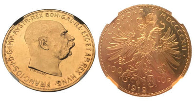 kosuke_dev 【NGC PR60】オーストリア フランツ・ヨーゼフ1世 1912年 100コロナ金貨