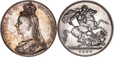 kosuke_dev イギリス ヴィクトリア女王 1889年 クラウン銀貨 準未使用