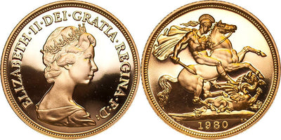 kosuke_dev イギリス エリザベス2世 1980年 ソブリン金貨 プルーフ