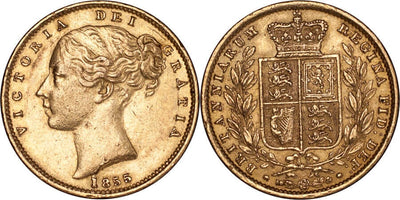 kosuke_dev イギリス ヴィクトリア女王 1855年 WW Raised ソブリン金貨 美品