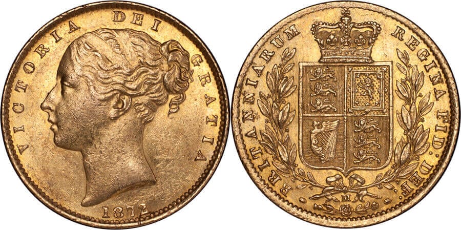 kosuke_dev イギリス ヴィクトリア女王 1872年 Melbourne ソブリン金貨 特美品