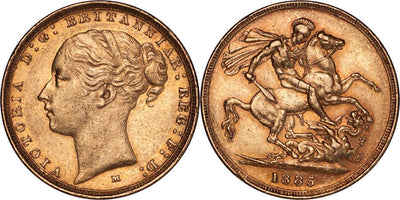 kosuke_dev イギリス ヴィクトリア女王 1885年 ソブリン金貨 メルボルン 特美品