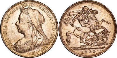 kosuke_dev イギリス ヴィクトリア女王 1900年 ソブリン金貨 未使用
