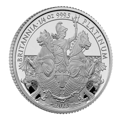 アンティークコインギャラリア 2023 イギリス ブリタニア 1/4オンス プルーフプラチナ貨【限定200枚】