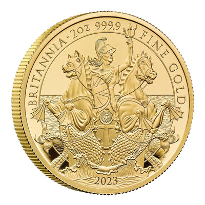 アンティークコインギャラリア 2023 イギリス ブリタニア 2オンス プルーフ金貨【限定125枚】