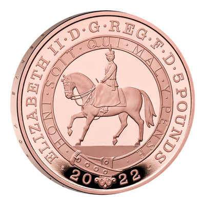アンティークコインギャラリア 2022年 エリザベス女王即位70周年記念 プラチナジュビリー 5ポンド金貨