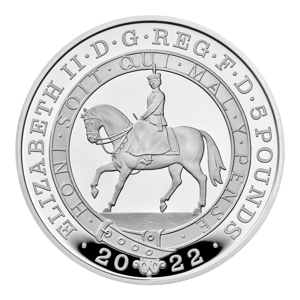 アンティークコインギャラリア 2022年 エリザベス女王即位70周年記念 プラチナジュビリー 5ポンドピエフォー銀貨