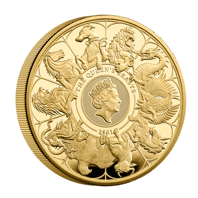 アンティークコインギャラリア 2021 イギリス クイーンズビースト 10オンス金貨 The Completer Coin 鑑定あり