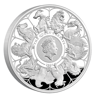 アンティークコインギャラリア 2021 イギリス クイーンズビースト 1キロ銀貨 The Completer Coin