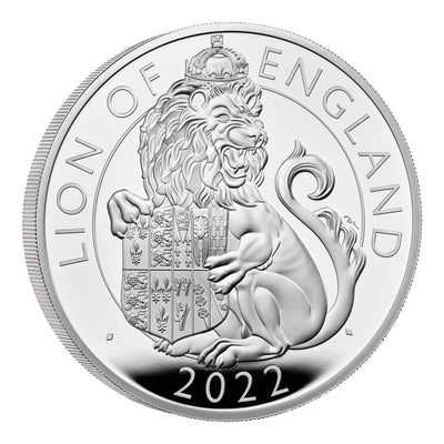 アンティークコインギャラリア 2022 イギリス ロイヤルテューダービーストシリーズ イングランドのライオン 5オンス銀貨