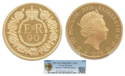 kosuke_dev 【PCGS PR69】イギリス エリザベス2世 生誕90年 2016年 10ポンド金貨