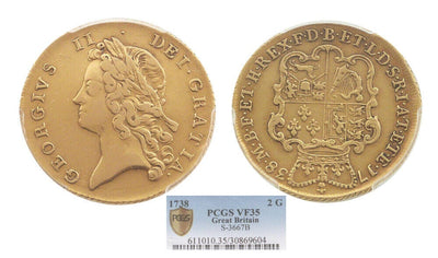 kosuke_dev 【PCGS VF35】イギリス ジョージ2世 19738年 2ギニー金貨