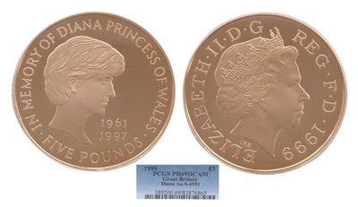 GB Lady Diana Five Pound 1999