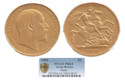 kosuke_dev 【PCGS PR61】イギリス エドワード7世 1902年 2ポンド金貨