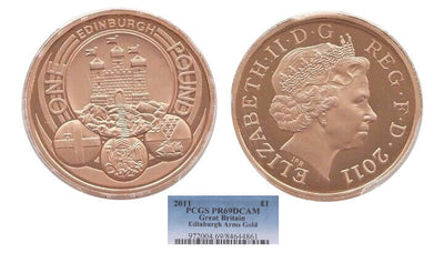 kosuke_dev 【PCGS PR69】イギリス スコットランド首都・エディンバラ 2011年 ポンド金貨