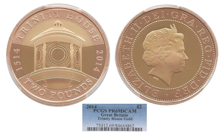 PCGS PR69】イギリス トリニティ・ハウス 2014年 2ポンド金貨 | アンティークコインギャラリア