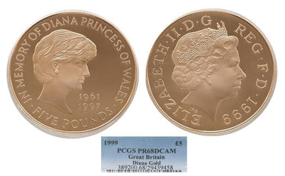 1999 Lady Diana Memorial Five Pound