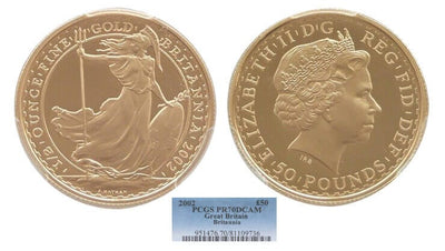 kosuke_dev 【PCGS PR70】イギリス ブリタニア 2002年 50ポンド金貨