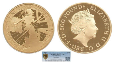 2017 Britannia £500 Pound Gold Proof 5oz Coin