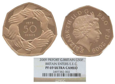 GB Accession to EEC Hands Piefort 50 pence 2009