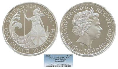 2008 Britannia £100 Pound Platinum