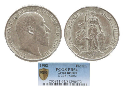 kosuke_dev 【PCGS PR64】イギリス エドワード7世 1902年 フローリン銀貨