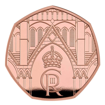 アンティークコインギャラリア 2023 チャールズ3世 戴冠式記念コイン 50pプルーフ金貨【限定500枚】