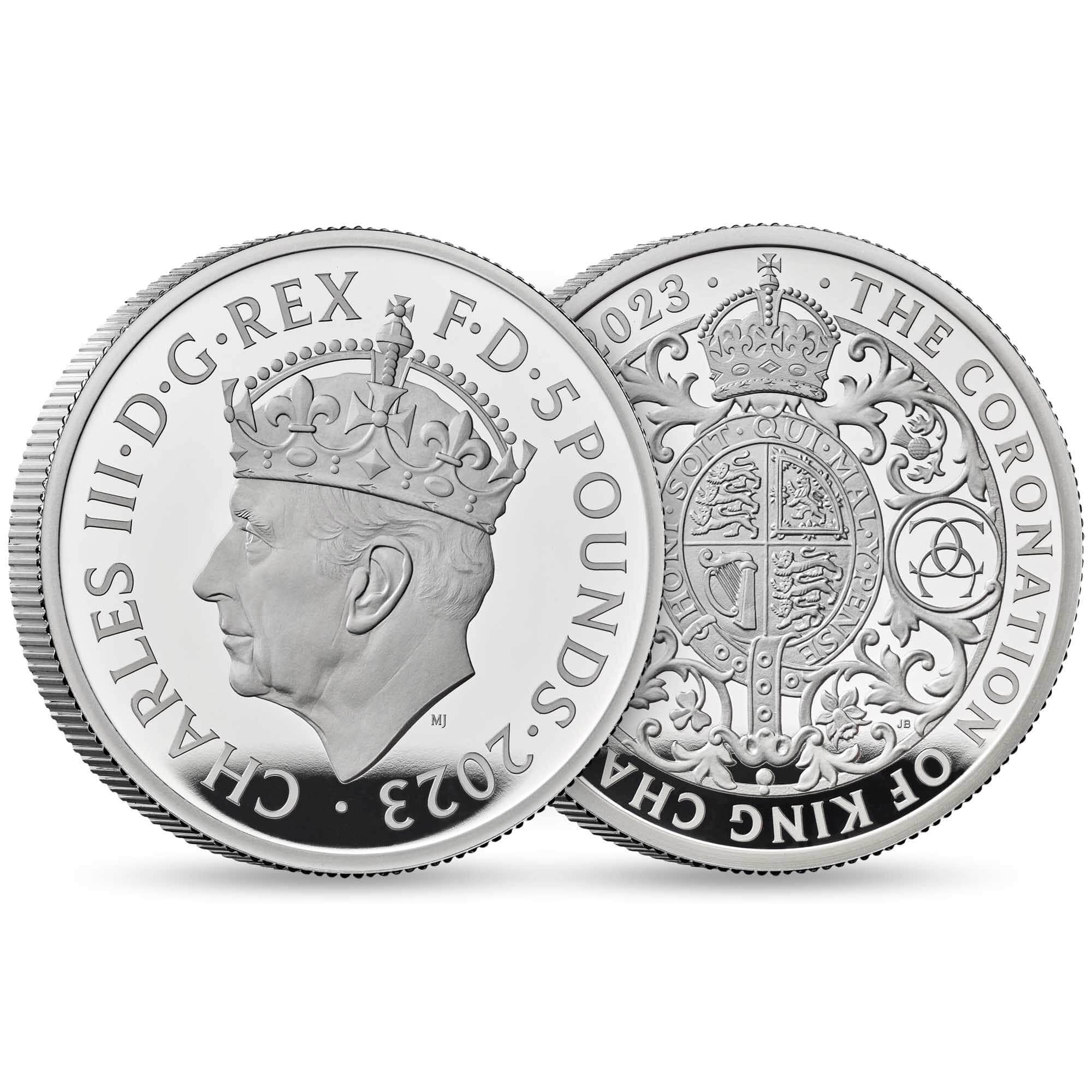 2024 新作】 チャールズ3世 戴冠式 5ポンド・50ペンス貨幣セット 