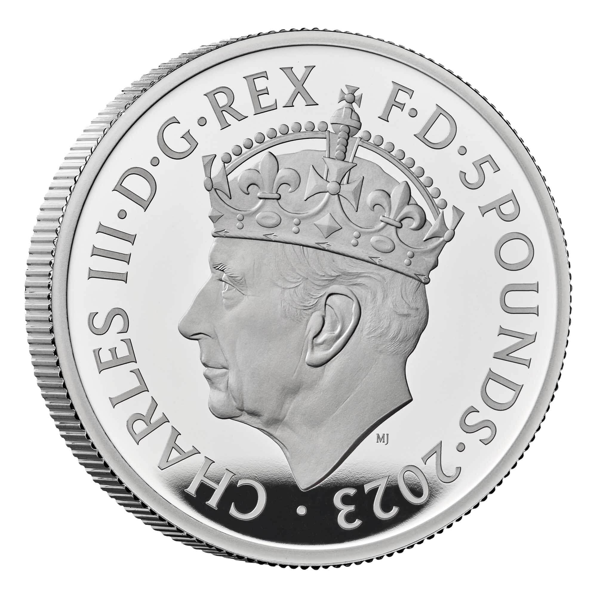 2023 チャールズ3世 戴冠式記念コイン 5£プルーフ銀貨【限定12,500枚