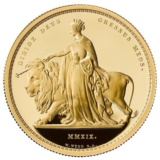 2019年 イギリス ウナとライオン 2オンス 金貨 世界限定225枚